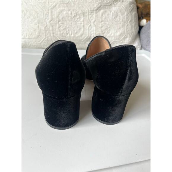 Gianvito Rossi Velvet Heeled Loafer Mule Black Size 39 / 9 - Picture 4 of 10
